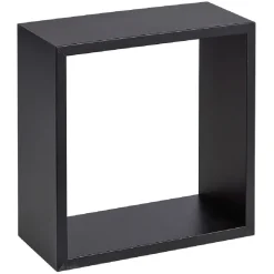 Étagère murale carrée noire x3