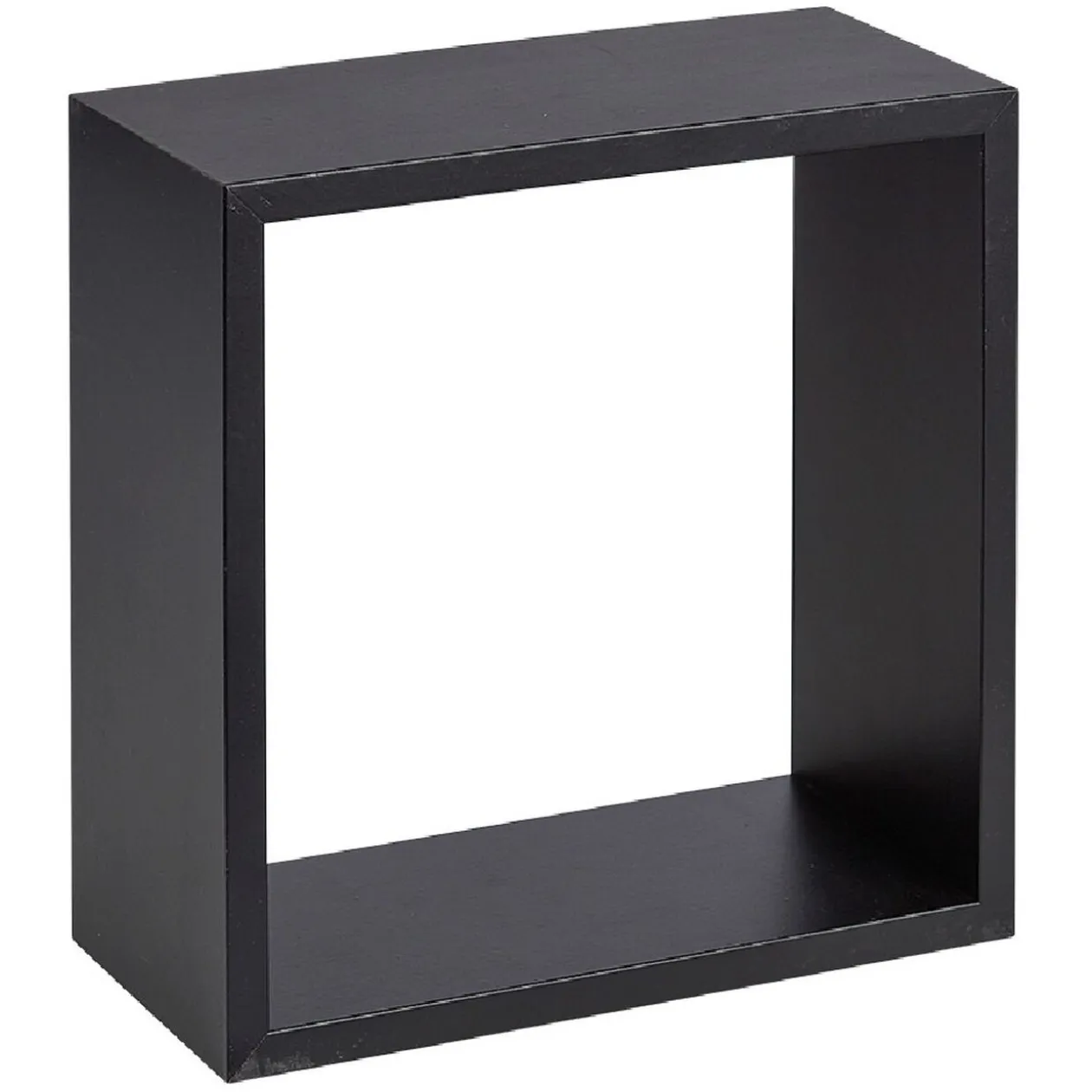 Étagère murale carrée noire x3