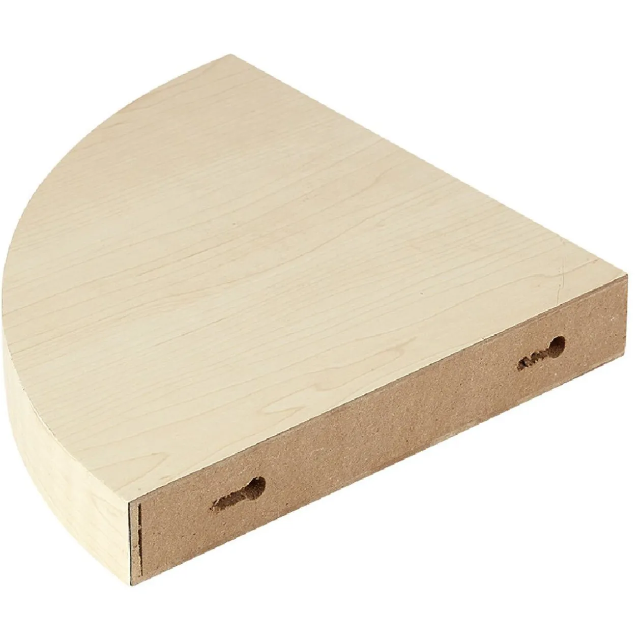 Étagère murale d'angle bois beige