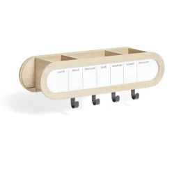 Étagère murale mémo semainier 48x15,5xH12cm