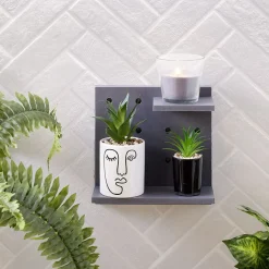 Étagère murale plastique 2 niveaux x2