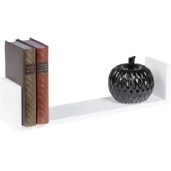 Étagère murale rectangulaire blanche x3