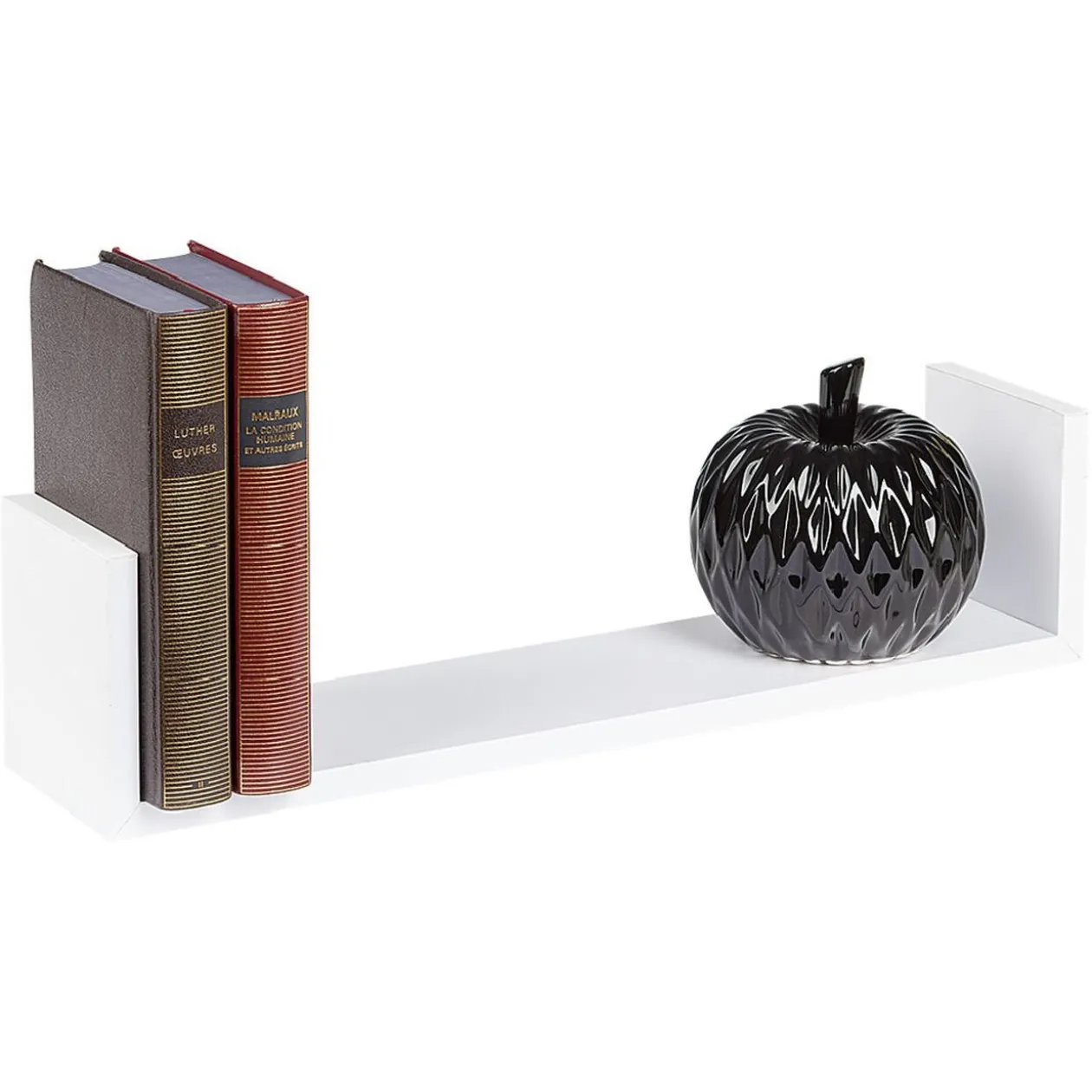 Étagère murale rectangulaire blanche x3