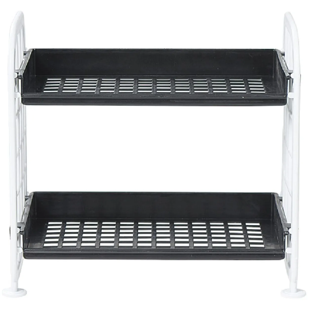 Étagère noire et blanche 2 niveaux