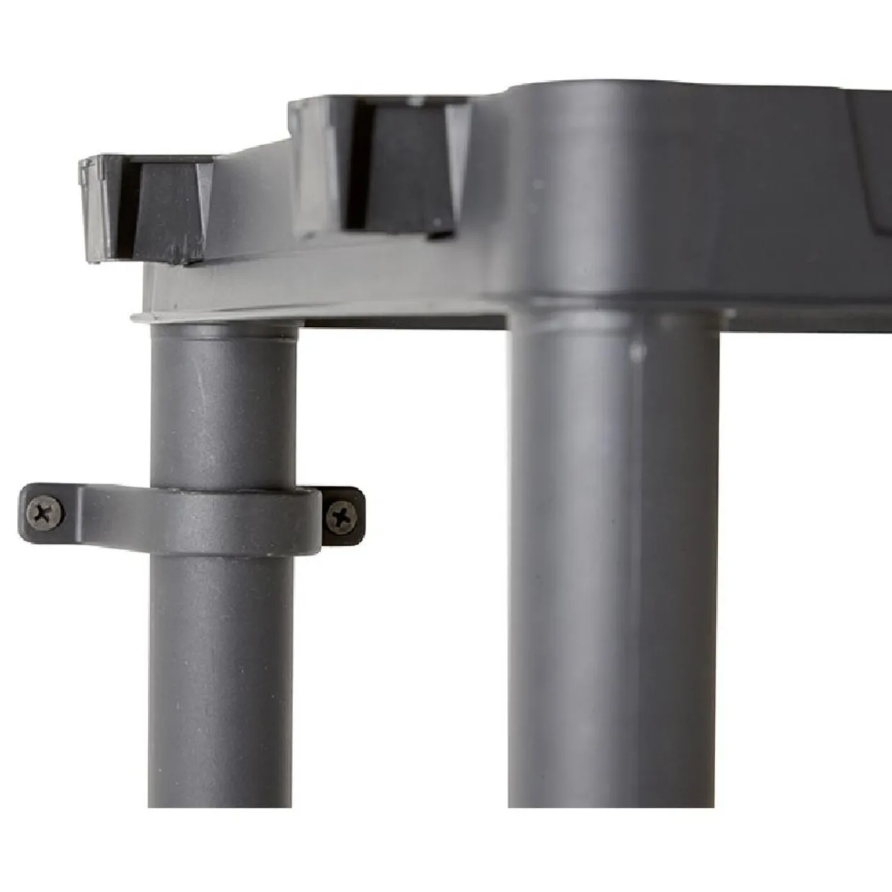 Étagère plastique noir 4 niveaux L60xl30xH138cm