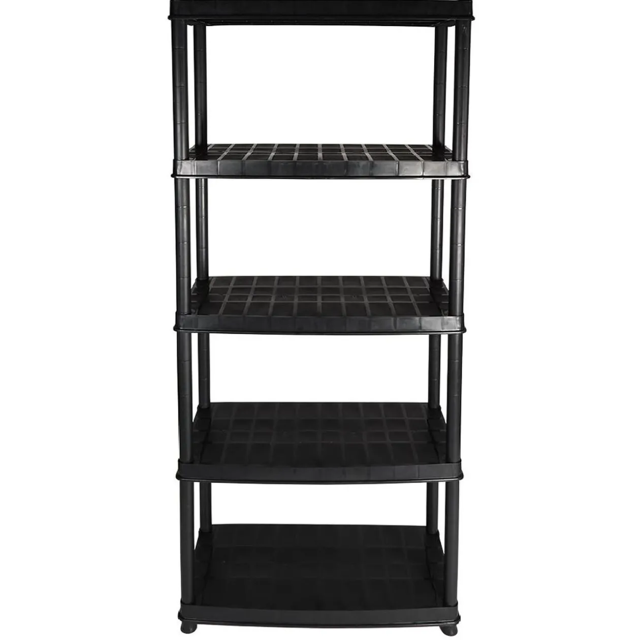 Étagère plastique noir 5 niveaux L71xl35xH180cm