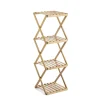 Étagère pliable en bambou 4 niveaux H91cm