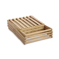 Étagère pliable en bambou 4 niveaux H91cm