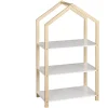 Étagère sur pied Sven blanc naturel