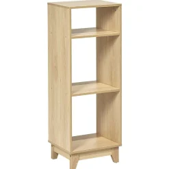 Étagère sur pieds à 3 compartiment contreplaqué naturel