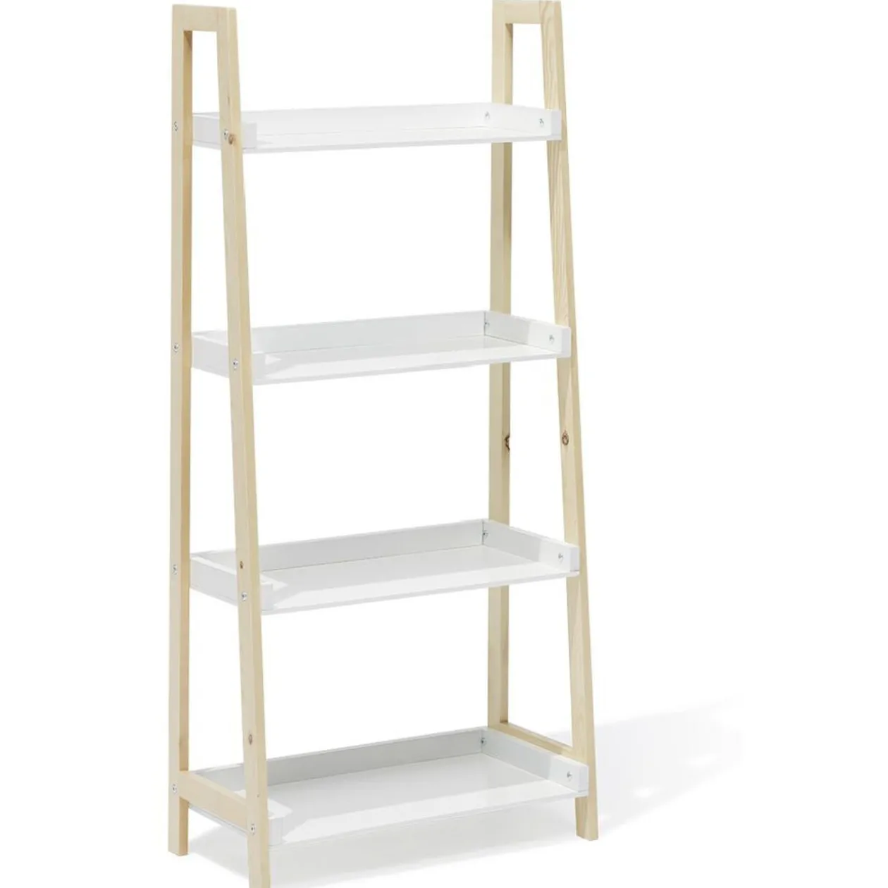 Étagère sur pieds Écolier MDF et pin blanc - L60xP30xH130 cm