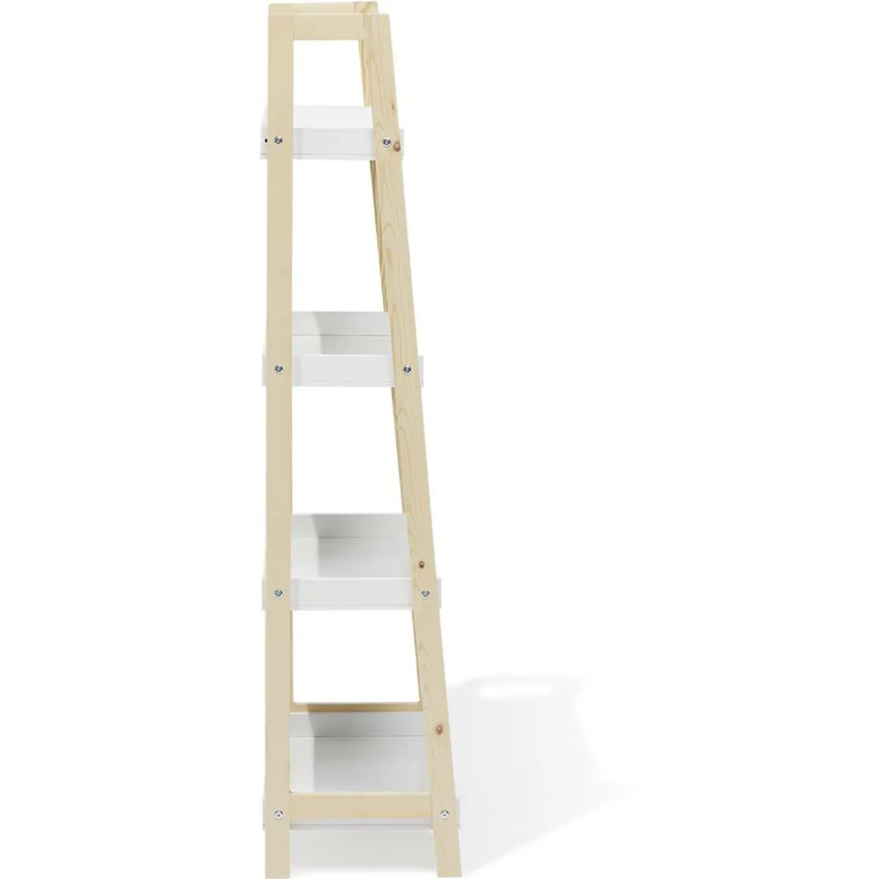 Étagère sur pieds Écolier MDF et pin blanc - L60xP30xH130 cm