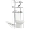 Étagère WC 3 niveaux acier gris 59,5x26,5xH170cm