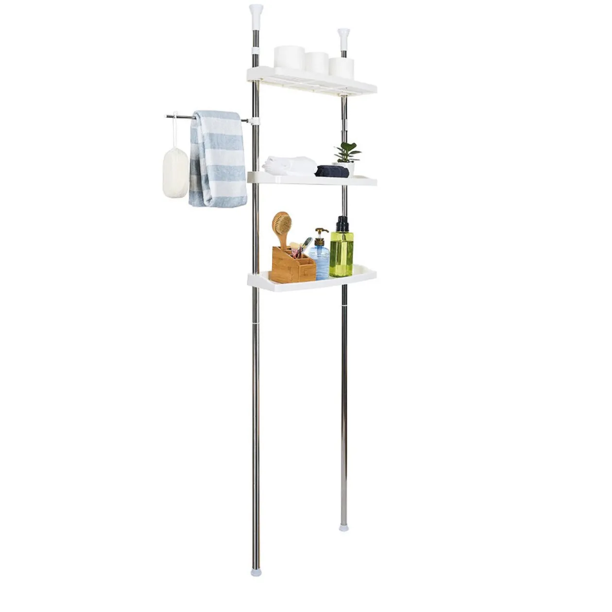 Étagère WC 3 niveaux hauteur réglable