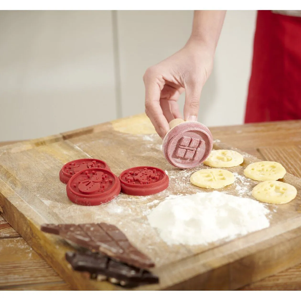 Tampon à pâtisserie 4 décors Noël