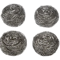 Tampon à récurer boule en inox x 4