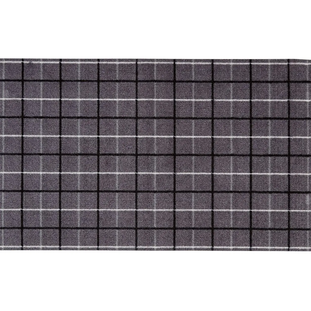 Tapis anti poussière design carreau gris 80x60 cm