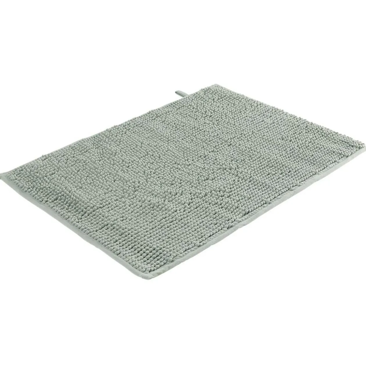 Tapis chenille salle de bain coton vert 45x65cm
