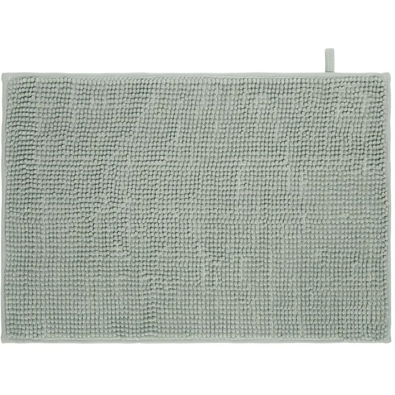 Tapis chenille salle de bain coton vert 45x65cm