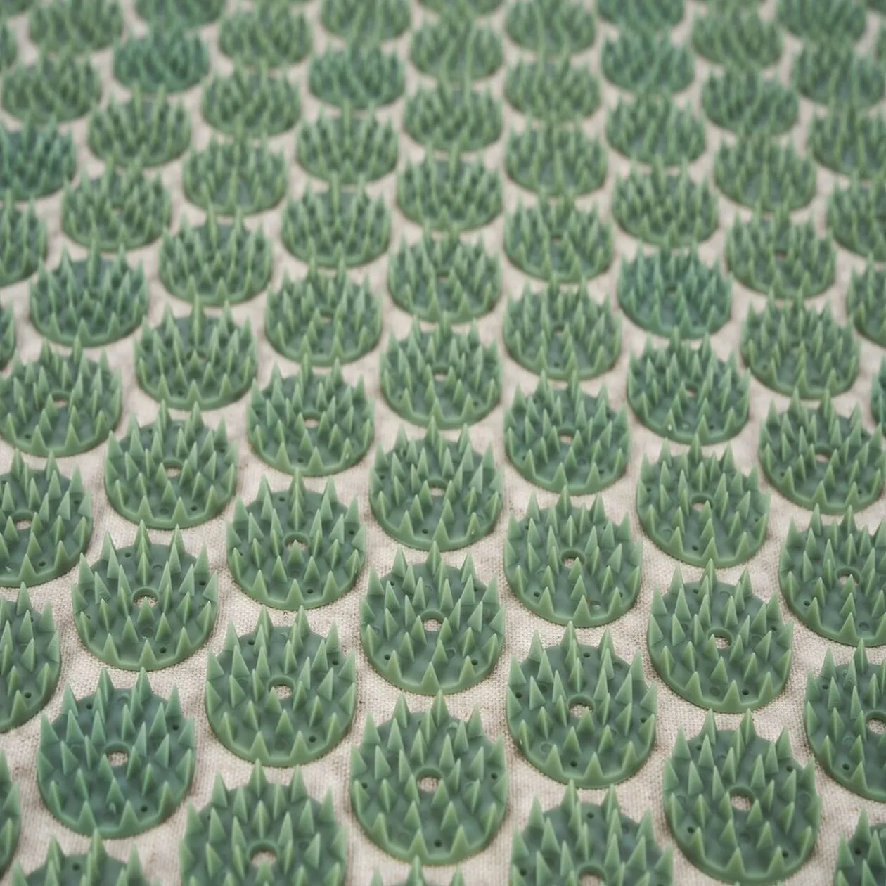 Tapis d'acupression beige et vert