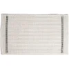Tapis de bain 100% coton blanc et noir 70x50cm