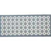 Tapis de cuisine à motif graphique bleu marron 120x50 cm