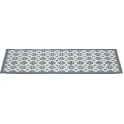 Tapis de cuisine à motif graphique bleu marron 120x50 cm