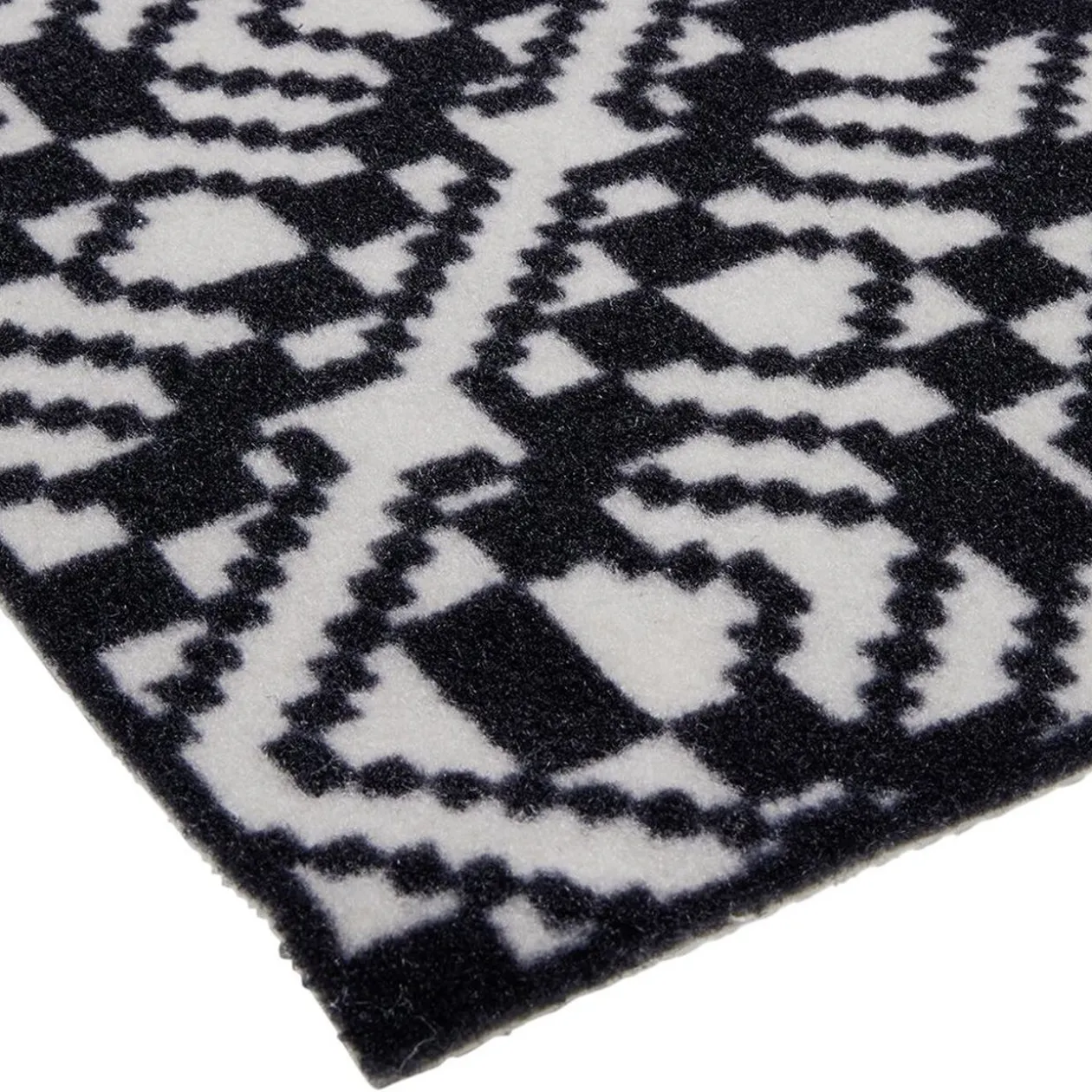 Tapis de cuisine antidéapant absorbant imprimé tomette bleu 80x50cm