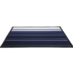Tapis de cuisine antidérapant rayé bleu blanc violet