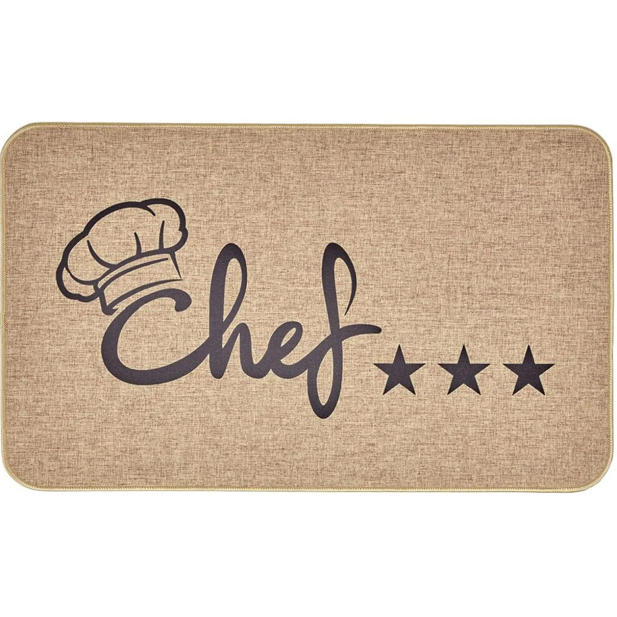 Tapis de cuisine antidérapant inscription Chef 75x45cm
