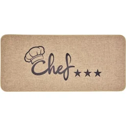 Tapis de cuisine antidérapant inscription Chef 100x45cm
