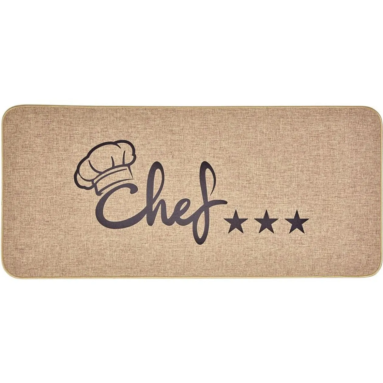 Tapis de cuisine antidérapant inscription Chef 100x45cm