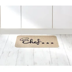 Tapis de cuisine antidérapant inscription Chef 100x45cm