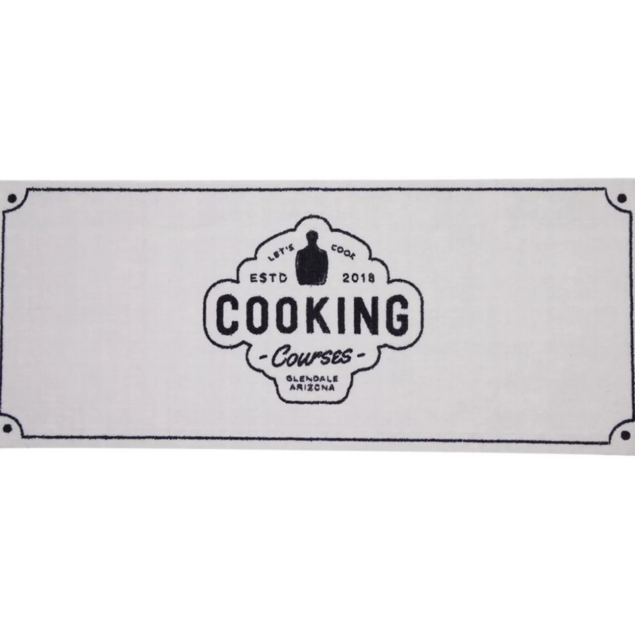 Tapis de cuisine antidérapant absorbant inscription Cooking 120x50cm