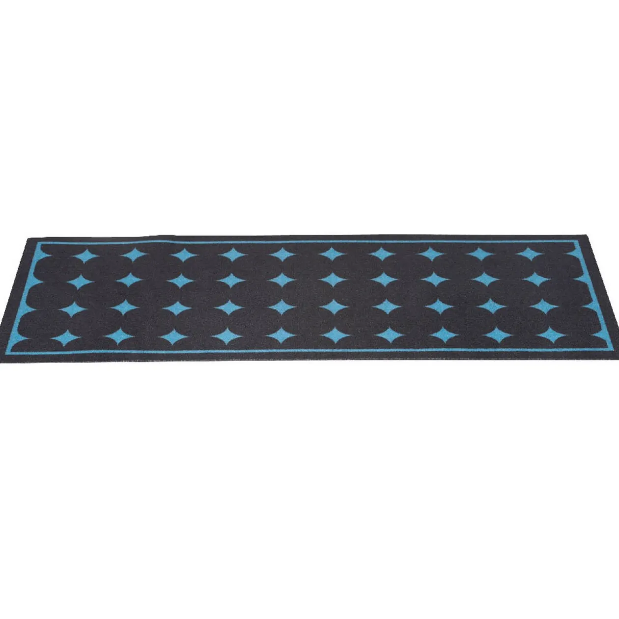 Tapis de cuisine bleu XL