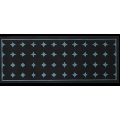 Tapis de cuisine bleu XL