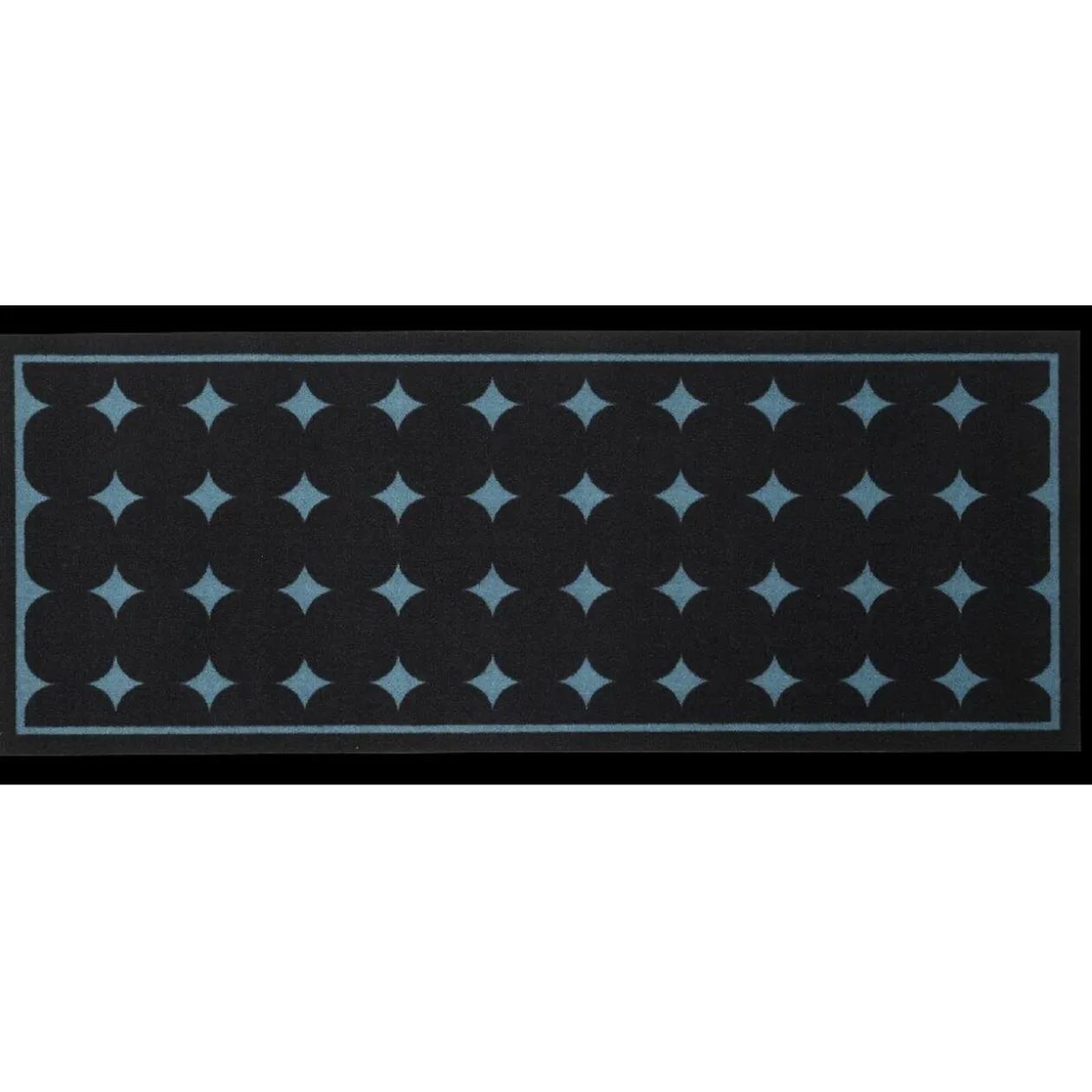 Tapis de cuisine bleu XL