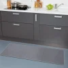 Tapis de cuisine gris uni
