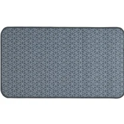 Tapis de cuisine imprimé rosaces bleu gris 80x45 cm