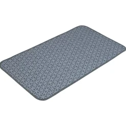 Tapis de cuisine imprimé rosaces bleu gris 80x45 cm