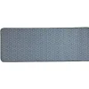 Tapis de cuisine imprimé rosaces bleu gris 120x45 cm