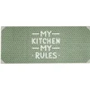 Tapis de cuisine inscription My Kitchen My Rules 120x50cm