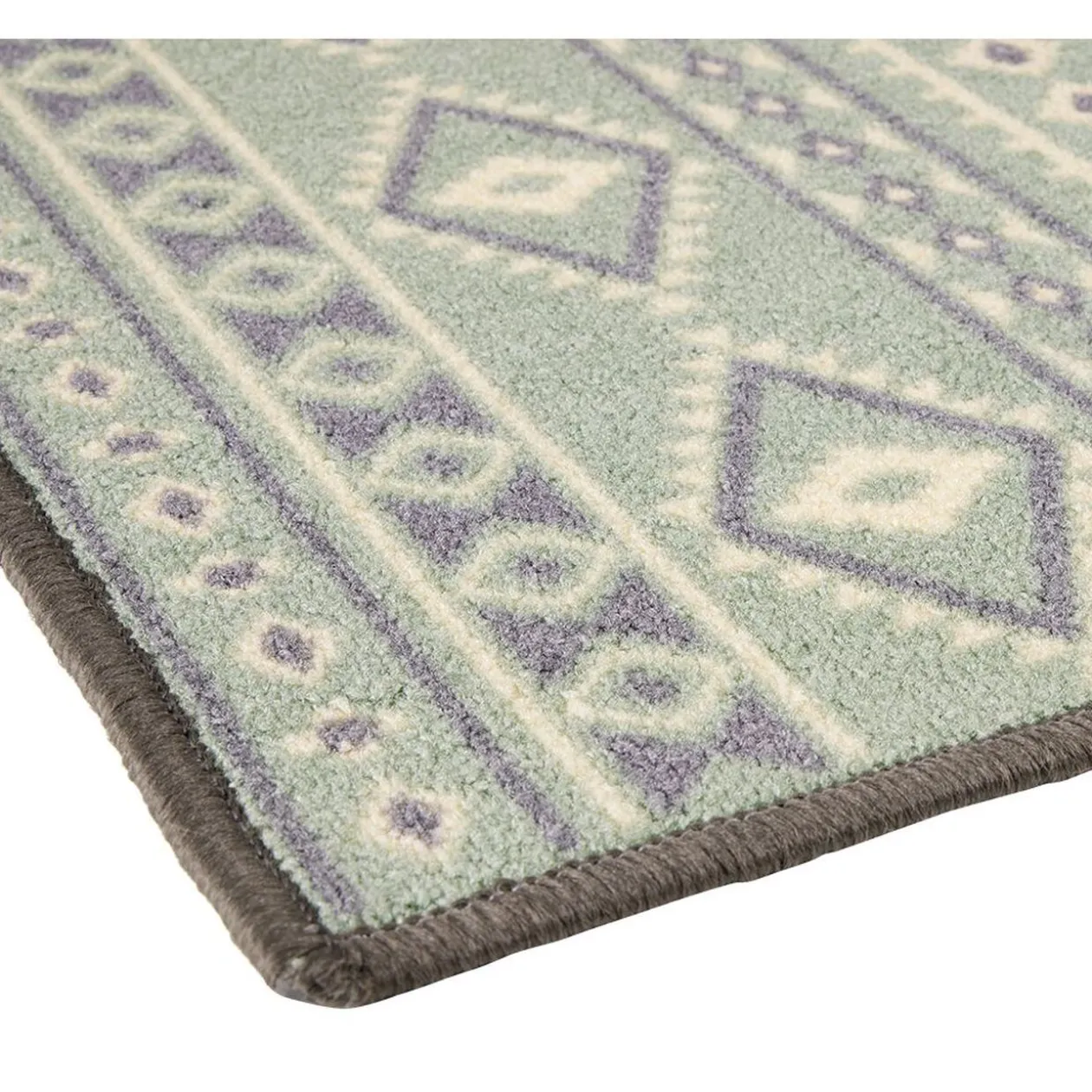 Tapis de cuisine latex imprimé vert 80x50 cm