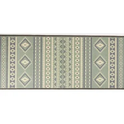 Tapis de cuisine latex imprimé vert 120x50 cm