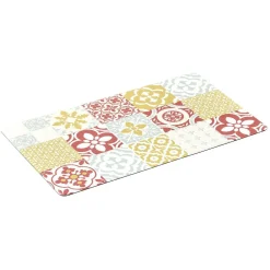Tapis de cuisine motif carreau de ciment multicolore 45 x 75 cm