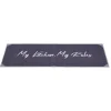 Tapis de cuisine My Kitchen My Rules gris et blanc 120x50 cm