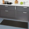 Tapis de cuisine noir uni