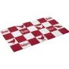 Tapis de cuisine rectangulaire motif quadrillé poule
