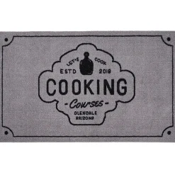 Tapis de cuisine rectangulaire gris