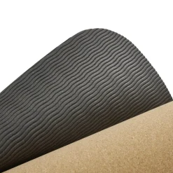 Tapis de fitness yoga en liège antidérapant 183x61xép0,5cm